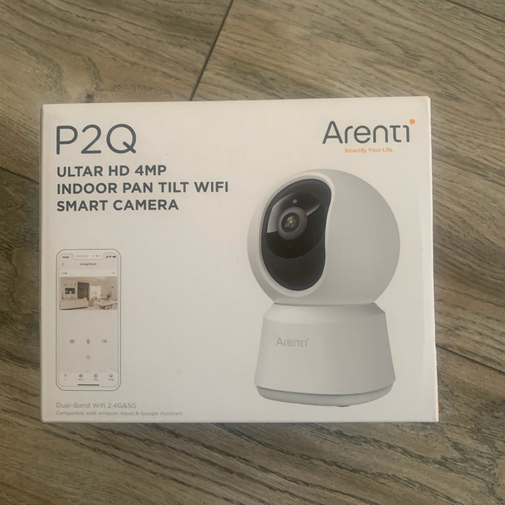 NWT ARENTI P2Q ULTAR HD 4MP INDOOR PAN TILT WIFI SMART CAMERA-GREAT FOR PETS!